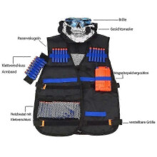 Dhrs Kids Tactical Vest Elite Set with 60 Darts and Nerf Goggles