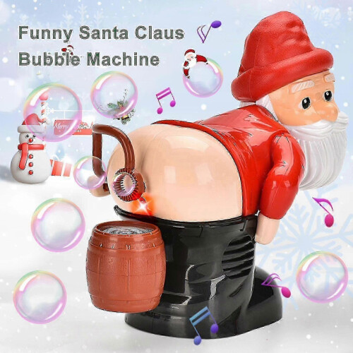 Funny Santa Automatic Fart Bubble Machine With Flashing Lights Music 1
