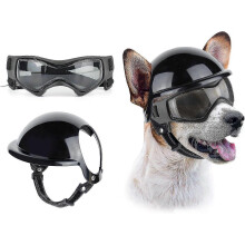 Occhiali da sole anti-UV per cani con casco antivento, protezione per gli occhi per cani di piccola e media taglia.