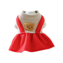 Disfraz navideño de Papá Noel para cachorros, vestido rojo, cálido de invierno, para perros, accesorios para fotos L