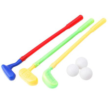 Set da golf per bambini piccoli con 3 mazze e 3 palline, gioco per lo sviluppo della motricità fine, multicolore.