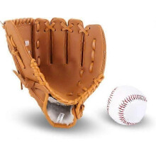Guanto da baseball per bambini e adulti in pelle PU con 1 palla morbida, 26,7 cm x 31,8 cm, kit di allenamento