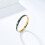 Stainless Steel Rhinestone Ring Gold Blue Size 9 2