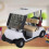 White Alloy Mini Golf Cart Clock Toy 2