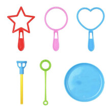 Ensemble de 6 baguettes à bulles colorées pour souffleur de bulles d'extérieur pour enfants et tout-petits