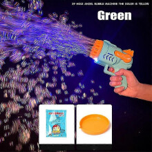 Pistola elettrica per bolle di sapone con luci a LED - Giocattolo portatile per esterni, ideale per feste di bambini