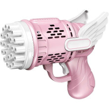 Pistolet Ă bulles automatique rose Ă 23 trous pour les enfants