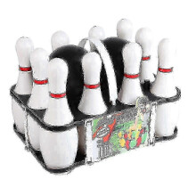 Set da bowling da giardino con 2 palle e 10 birilli per tutta la famiglia, bambini e adulti.