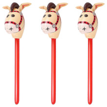 pezzi Teste di cavallo gonfiabili, bastone da cowgirl, palloncini in PVC, giocattoli educativi per esterni per bambini