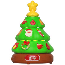 Christmas Tree Shaped Electric Bubble Blower Gun for Kids Outdoor Party Multicolor