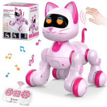 Giocattolo interattivo per gatti robot rosa, gattino elettronico che balla 25-26