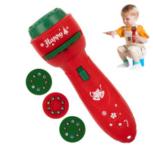 Torcia proiettore natalizia per bambini con 24 motivi per storie della buonanotte e bomboniere per feste.