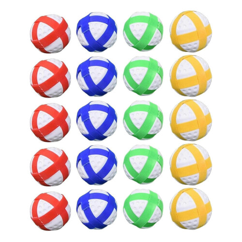 20x Sticky Golf Balls Hook Loop for Fabric Board Interactive Fun Style A