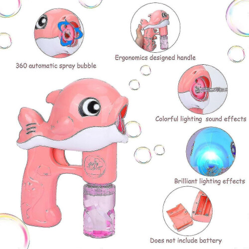 Compact Automatic Bubble Gun for Kids with Soap Bubble Solution Included 1