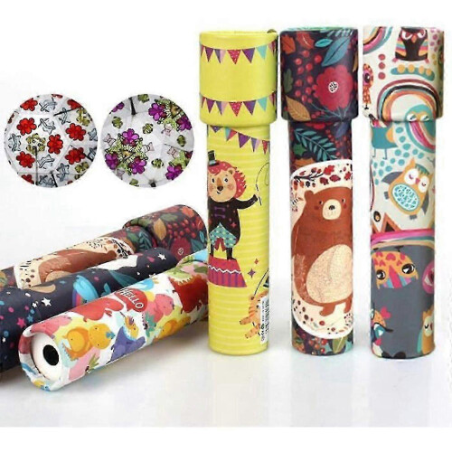 6 Pieces Random Rotating Multi Prism Paper Kaleidoscope
