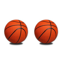 Lot de 2 mini-ballons de basket-ball en caoutchouc orange, taille 1 enfant, pour la maternelle