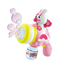 Souffleur de bulles automatique lapin avec lumières LED, jouet d'extérieur, cadeau d'anniversaire pour petite fille