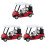 3X Mini Golf Cart in lega Super Pull Back Christmas Red Model Toy Rosso nero e bianco 1
