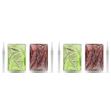 Confezione da 4 cuscinetti in silicone con pinzette - Giocattolo antistress per strappare peli e grattarsi la pelle.