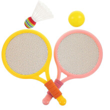 Set di racchette da badminton per bambini, ideali per giocare all'aperto.