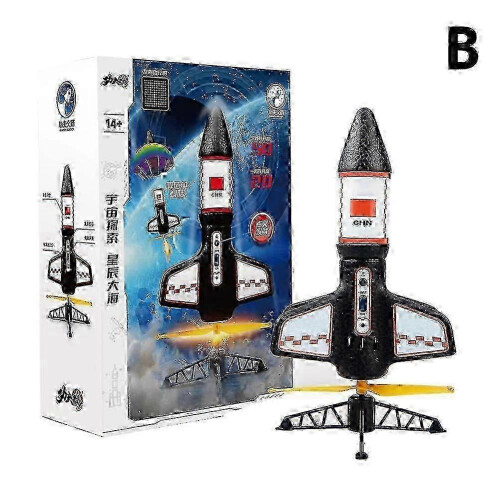 Douyin Same Model Aviation Rocket 100m/s High Speed Parachute Auto Landing Lights