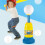 Batting Practice Set for Kids with Foam Balls & Step Pitcher Backyard Toy Multicolor 2198 5