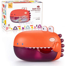 Giocattolo da bagno a forma di dinosauro con oltre 1000 bolle al minuto e 12 canzoni per bambini.