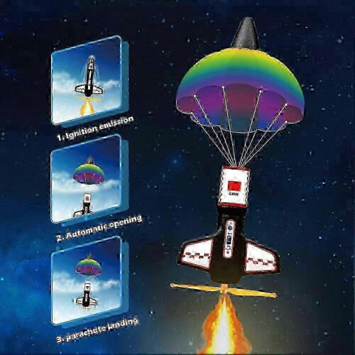 Douyin Same Model Aviation Rocket 100m/s High Speed Parachute Auto Landing Lights 2