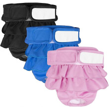 Wiederverwendbare, waschbare Hundewindeln, 3er-Pack, verstellbar