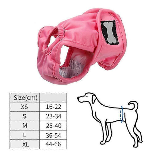 Wiederverwendbare, waschbare, rosa Hundewindel mit Gummizug, 1 Stück 1