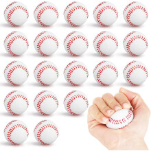 20 mini palline antistress da baseball in schiuma, ideali come regalini per feste di compleanno o premi scolastici per bambini.
