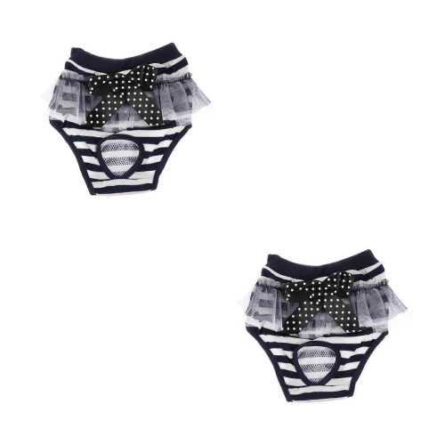 Portable Doggy Diaper 2Pcs Breathable Cotton for Pets 2
