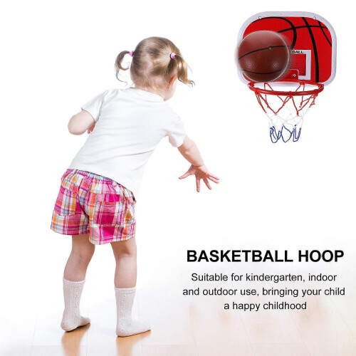 Set di canestro da basket sospeso rosso per bambini (1 set) 2