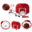 Set di canestro da basket sospeso rosso per bambini (1 set) 4