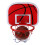 Set di canestro da basket sospeso rosso per bambini (1 set) 5