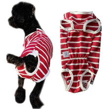Hunde-Einteiler, physiologische Hose, Hunde-Hygienehose, gestreifte Hundekleidung, XL (26-27)