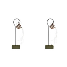 2X Solar Watering Pot Lights Vintage Metal Kettle Light String Waterproof LED Fairy Lights Solar Garden Outdoor Small