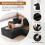Corduroy Left L-Shaped Modular Sofa With Cup Holder, Black 3