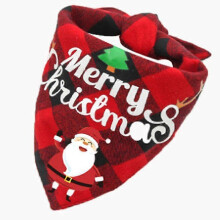 Christmas Pet Bibs Small Medium Large Dogs Cats Double Layer Triangle Towel Drool Bib