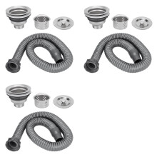 3X Drain Plug Stainless Steel Sink Plug, Hair Salon Shampoo Basin Drain Plug, Sink Plug with Hair Catcher