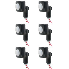 6X 220V Infrarot Sensor für Den Menschlichen Körper Infrarot Sensor Schalter LED Flut Licht PIR Bewegungs Sensor Einstellbar Schwarz