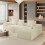 Corduroy Right L-Shaped Modular Sofa Beige 2