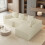 Corduroy Right L-Shaped Modular Sofa Beige 9