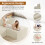 Corduroy Right L-Shaped Modular Sofa Beige 3