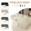 Corduroy Right L-Shaped Modular Sofa Beige 8