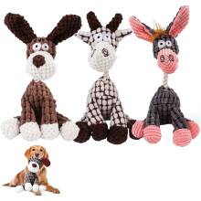 3PCS Indestructible Dog Toy, Durable Plush Dog Toys for Aggressive Chewers, Squeaky Dog Chew Toys