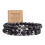 Vulkanstein Schwarz Matt Hämatit Armband Set - Stilvoller elastischer Schmuck (2-teilig) 1