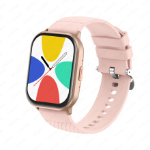 (Pink) Smart Watch Men Women Heart Rate 2.01 Inch AMOLED Screen Waterproof Bluetooth Call Sports Smart Watch For iOS Android
