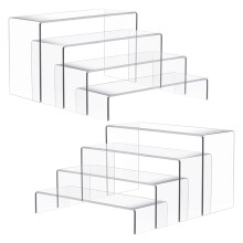 8 Pièces Présentoir Acrylique Multifonctionnel Transparent Support pour Parfum Poupée Bijoux Gâteau Cupcake Décor Organisateur