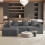 Corduroy Left L-Shaped Modular Sofa Grey 1